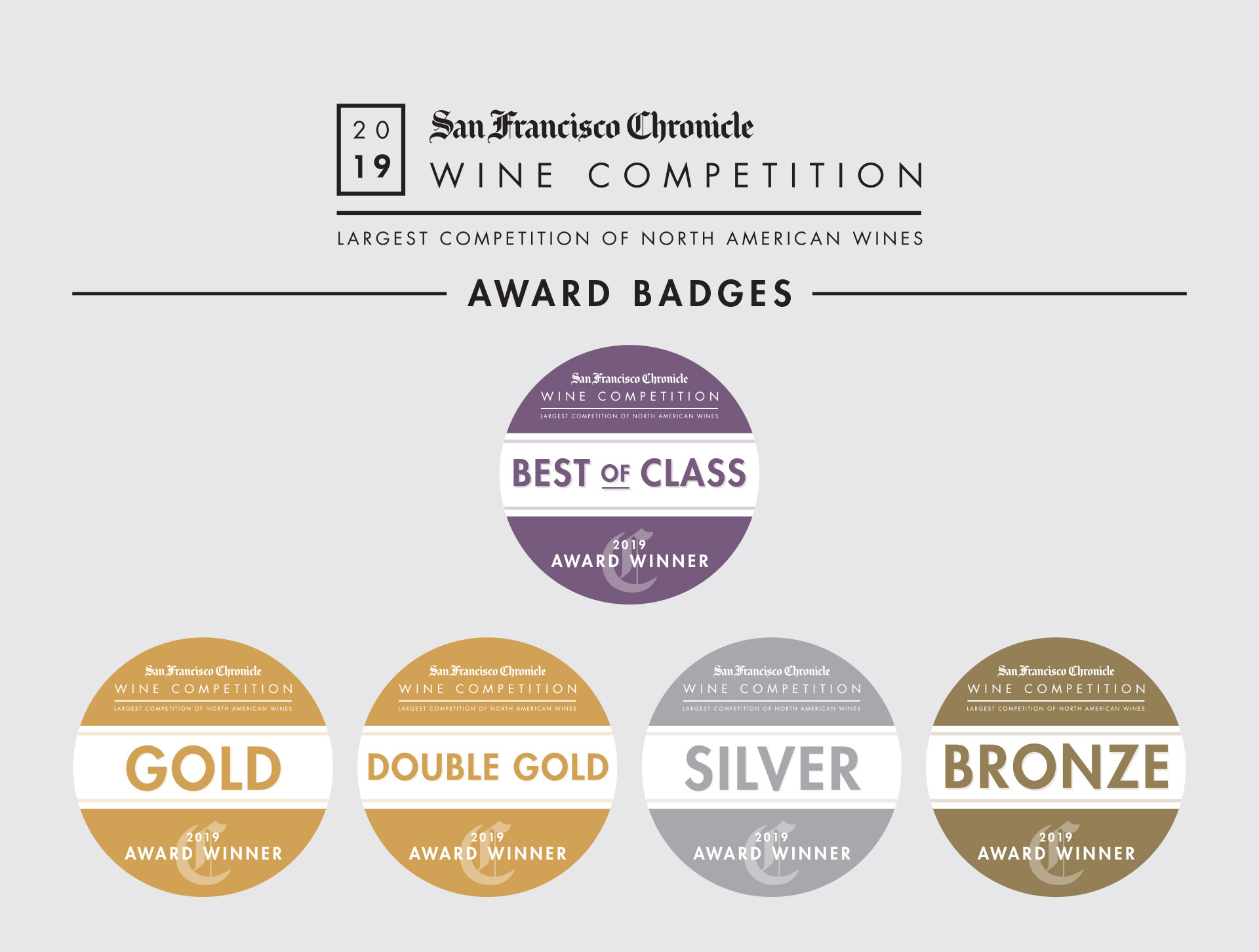 2019 San Francisco Chronicle Award Badges