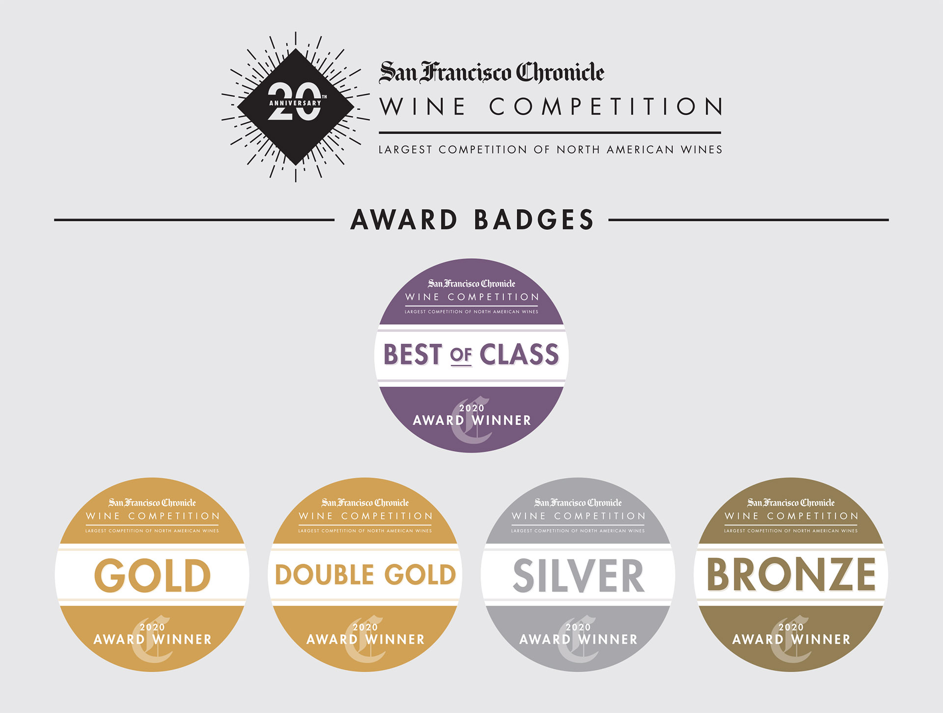 2020 San Francisco Chronicle Award Badges